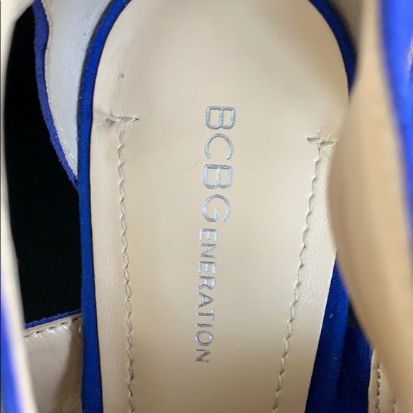 BCBG generation Blue Suede Sandals size 10M. NEW - Picture 2 of 6
